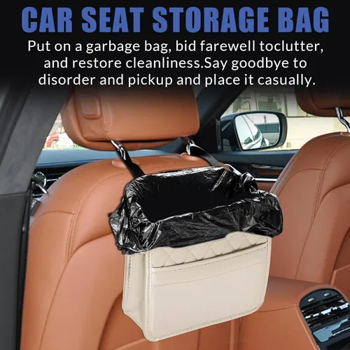Miniatura 6 de Organizador de asiento trasero de automóvil con bolsillos de almacenamiento, bolsillo de almacenamiento para colgar del asiento trasero de vehículo