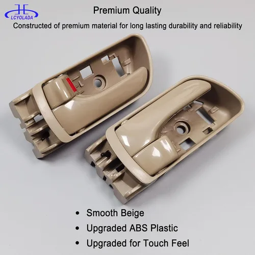 Miniatura 3 de 2 piezas de manijas interiores para puertas para Toyota Sienna 2004-2010, delantera izquierda y derecha, reemplaza 69206-AE010-E1, 69205-AE010, beige