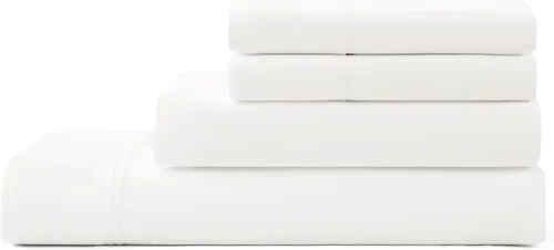 Miniatura 29 de UGG Juego de sábanas refrescantes de lujo de 4 piezas para cama King, con bolsillos profundos, ropa de cama prémium con 2 fundas de almohada, Blanco