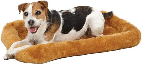 Miniatura 36 de Cama para mascotas MidWest Bolster, ideal para cajas de metal para perros, se puede lavar a máquina y secar, Gris carbón