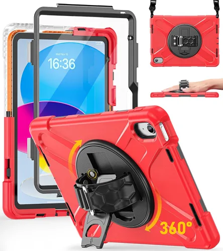 Miniatura 17 de BRAECN Funda para iPad de 9ª/8ª/7ª Generación, Funda Resistente a Prueba de Golpes con Protector de Pantalla, Soporte para Lápiz, Soporte para Tapa