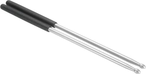 Miniatura 8 de PATIKIL Baquetas de metal 5A antideslizante para tambor de jazz batería electrónica instrumento musical percusión rosa rojo 1 par