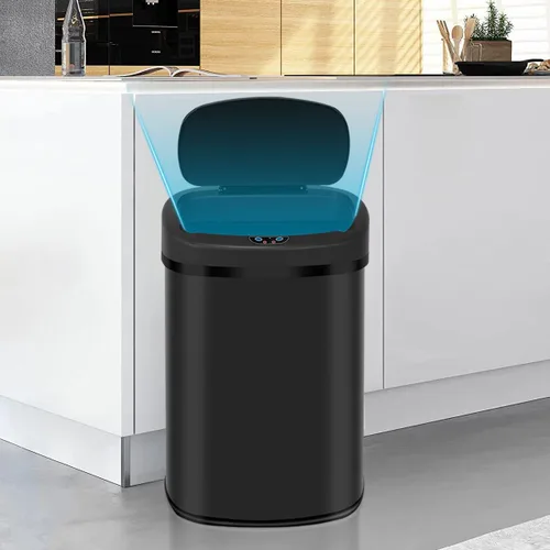 Miniatura 7 de Basurero de cocina de 13.2 galones con sistema de control de olores, cubo de basura automático con sensor de movimiento táctil con tapa, cubo