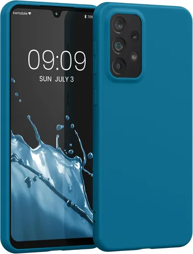 Miniatura 34 de kwmobile Funda compatible con Samsung Galaxy A23 4G / 5G - Funda de silicona TPU metálica suave y delgada - Rojo oscuro metálico