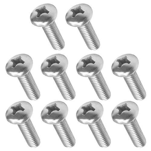 Miniatura 32 de MroMax 5 tornillos de máquina Phillips de cabeza plana M8 x 0.984 in, acero inoxidable 304 18-8, rosca completa, tornillos de cabeza cruzada gris
