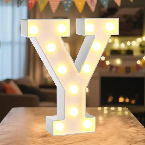 Miniatura 17 de Letrero de números con luz LED de marquesina, letrero de números de cumpleaños iluminado para decoración de fiesta de cumpleaños, pared de bar