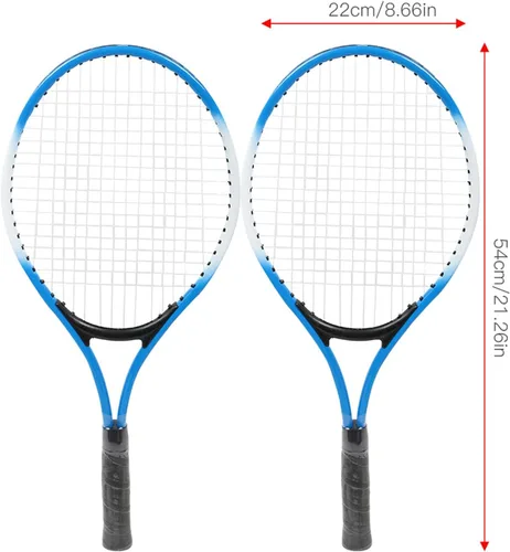 Miniatura 3 de Raqueta de tenis para niños, raquetas de tenis recreativas para jóvenes de aleación de hierro con bolsa de transporte, apta para Jior, jóvenes