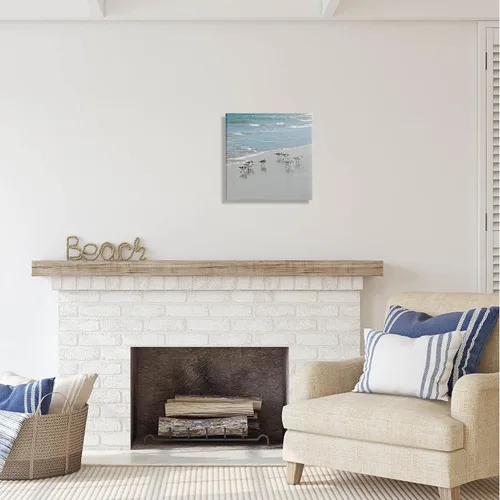 Miniatura 3 de Stupell Industries Sandpipers Flock Sandy Beach Shore - Placa de pared, diseño de Natalie Carpentieri