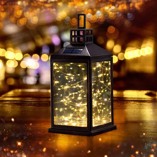Miniatura 7 de Luces de Farol Solar para Exteriores SUNWIND Lámpara de Mesa Solar Impermeable Iluminación Colgante con 40 LEDs Blancos Cálidos para Decoración