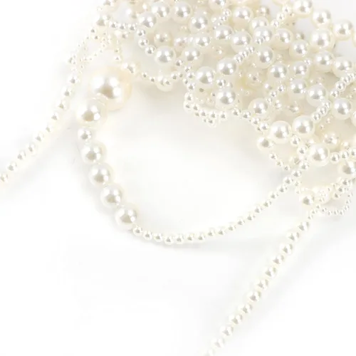 Miniatura 6 de YUSHINY - Bolso cruzado de acrílico con cuentas de perlas para mujer, hecho a mano, hueco para teléfono celular, Blanco