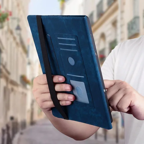 Miniatura 6 de Funda para Samsung Galaxy Tab S5e 10.5 2019 Modelo SM-T720/T725/T727, funda delgada de piel sintética con soporte multiángulo y soporte