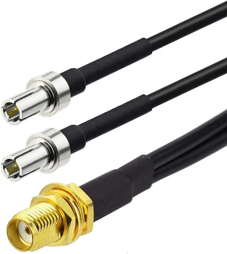 Miniatura 3 de Bingfu Antena celular de largo alcance 0.14 oz LTE para montaje en pared, cable de 32.8 pies, con adaptador SMA a Dual ts9, compatible con Spypoint