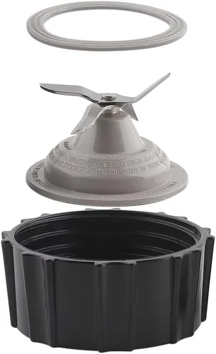Miniatura 2 de Anbige Hoja de piezas de repuesto con anillo de collar de base de tarro, compatible con mezcladoras Black&Decker BL2010BP, BL2020S, BL2352P