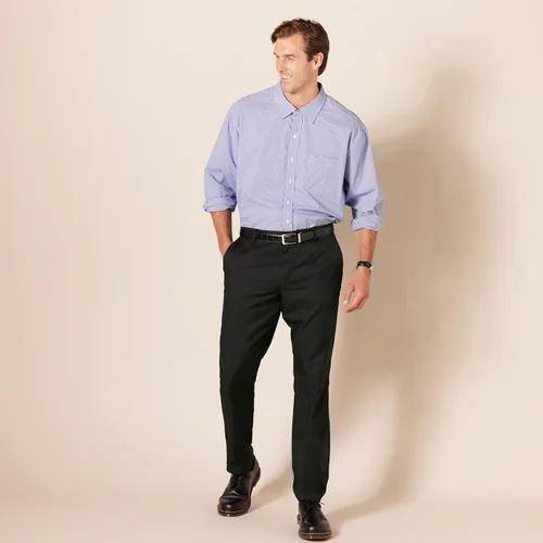 Miniatura 8 de Tienda Essentials - Pantalón de vestir de corte ajustado y diseño frontal plano para hombre