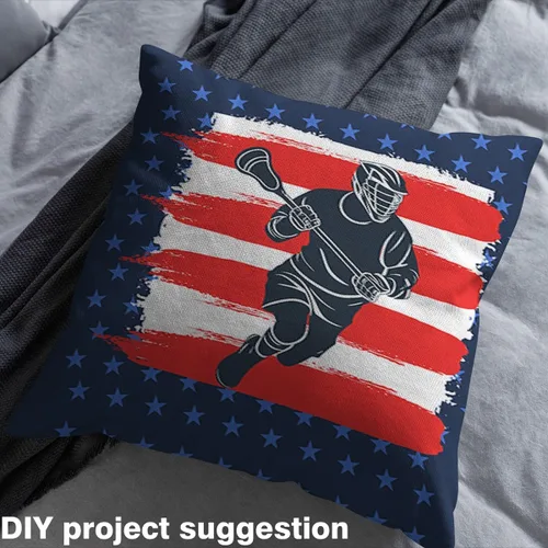 Miniatura 4 de Feelyou Lacrosse Fabric by The Yard - Tela para tapicería de jugadores deportivos para videojuegos, tela decorativa impermeable para exteriores, 1
