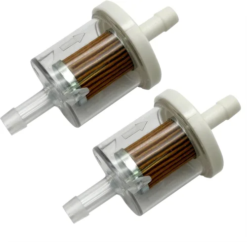 Paquete de 2 filtros de combustible en línea de 1/4 pulgadas, repuesto de 40 micrones para Briggs & Stratton 691035 Kawasaki 49019-0014, compatible