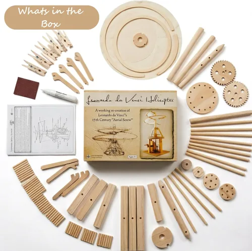 Miniatura 2 de Modelo de máquina voladora de Leonardo da Vinci Pathfinders, juego con modelo de madera