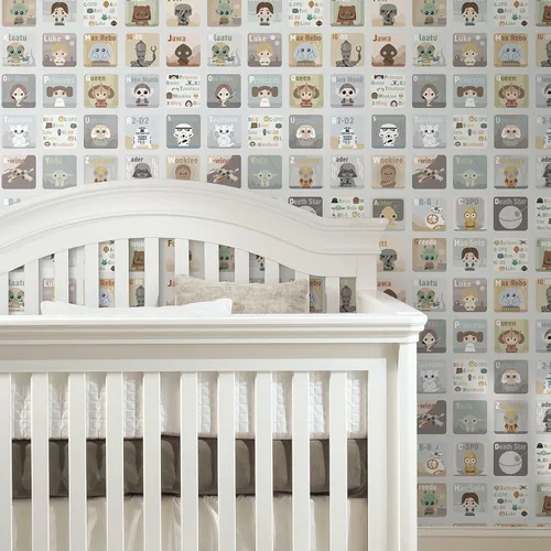 RoomMates RoomMates, RMK11953RL - Papel tapiz autoadhesivo con alfabeto infantil de Star Wars