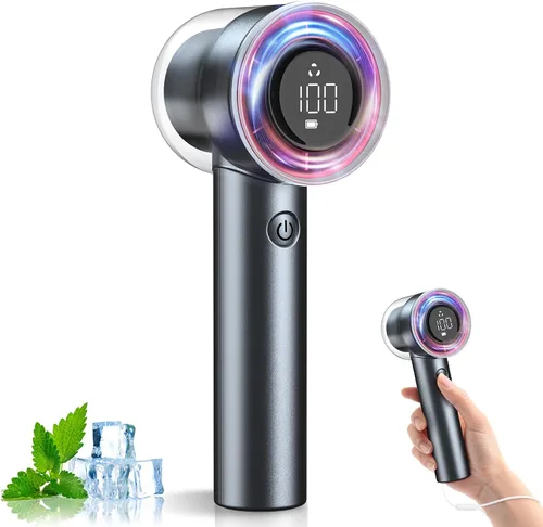 Ventilador turbo portátil de mano de 1 a 100 velocidades, 15000 RPM, ventiladores de viaje personales de ultra alta velocidad, mini ventiladores