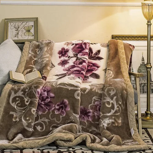 Miniatura 12 de LGYKUMEG Manta de forro polar pesada y cálida, tamaño Queen de 79 x 91 pulgadas, manta de visón coreano súper suave y cálida, manta reversible