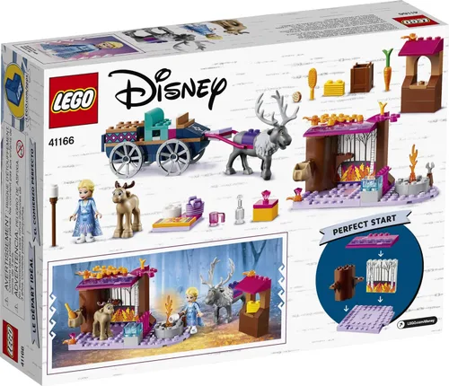 Miniatura 5 de LEGO Disney Frozen II Aventura del Carruaje de Elsa 41166 Kit de construcción con figura de juguete de Elsa y Sven (116 piezas)