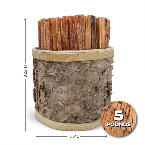 Miniatura 2 de Firestarter de madera de pino totalmente natural para chimenea, quimeneas, parrilla o estufas de pellets y leña, cubo de abedul de 5 libras