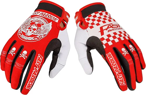 Miniatura 10 de Guantes de motocicleta Fast Passion para hombres/mujeres - Guantes de bicicleta todoterreno y motocross con características antideslizantes