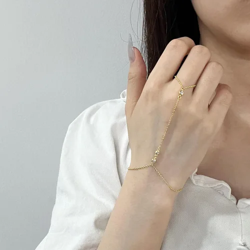 Miniatura 128 de Pulsera de plata de ley 925 para mujer, pulsera de mano para mujer, pulseras esclavas de 7 a 9 pulgadas ajustable