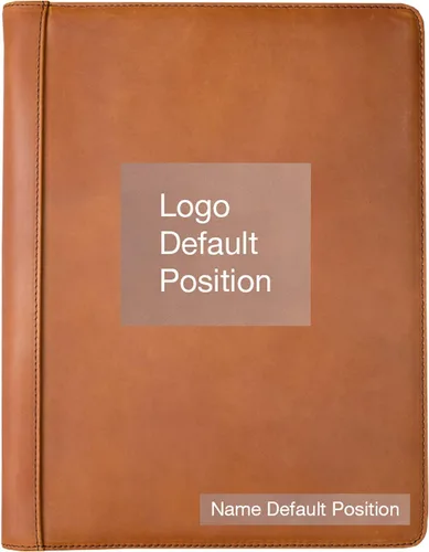 Miniatura 9 de Carpeta de piel auténtica para negocios, cartera de 3 anillas, carpeta de negocios con cremallera para hombres y mujeres, color marrón, Marrón