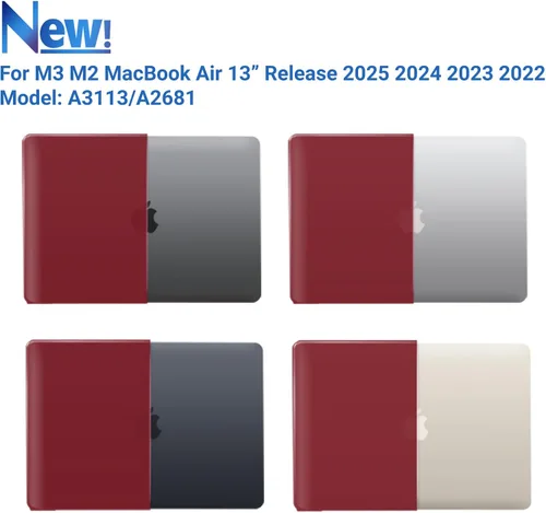 Miniatura 55 de IBENZER Funda para MacBook Air de 13 pulgadas 2026 2025 2024 2023 2022 M4 A3240 M3 A3113 M2 A2681, funda rígida con cubierta de teclado ScreenFilm