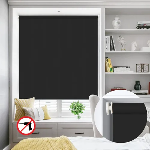Miniatura 10 de Persianas enrollables opacas de montaje interior sin taladro, persianas de ventana de alta calidad, protección UV, fácil de instalar, para oficina