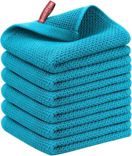 Miniatura 73 de Nialnant - Toalla de cocina 100% algodón, tejido gofre, suave, absorbente y de secado rápido, toallas para secar platos, trapos de limpieza - Multi