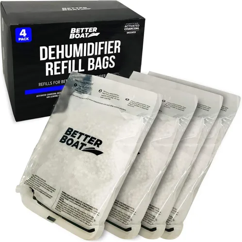 Paquete de 4 bolsas de recambio de absorción de humedad, paquetes de pellets sin perfume y sin fragancia, recambios de deshumidificador para cubos,