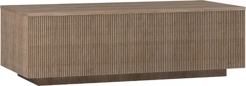 Miniatura 7 de Henn&Hart Mesa de centro rectangular acanalada de perfil bajo de 48 pulgadas para sala de estar, habitación familiar u oficina, color blanco aliso