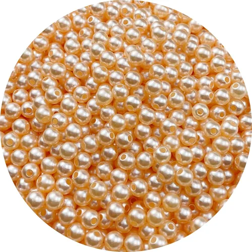 Miniatura 23 de 100 cuentas de perlas para manualidades, perlas de resina de 0.47 pulgadas para hacer joyas, cuentas redondas a granel con agujero para collares