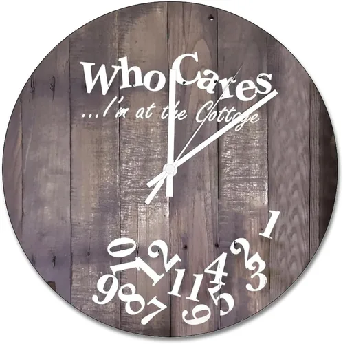 Miniatura 37 de Reloj de pared de madera rústica personalizado de 10 pulgadas, silencioso sin tictac, funciona con pilas, para sala de estar, dormitorio, cocina, En