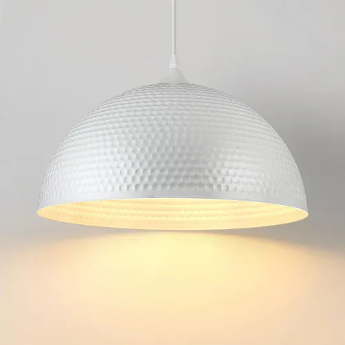 Miniatura 19 de Paquete de 2 luces colgantes doradas para isla de cocina, lámpara colgante de cúpula martillada de 12 pulgadas, luces colgantes de cocina de granja