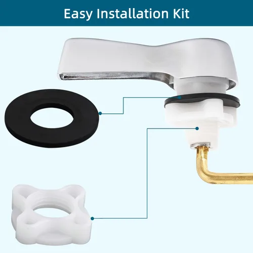 Miniatura 7 de Hygie Rinse Manija de inodoro de metal de repuesto para manija de inodoro, mango universal de montaje frontal compatible con TOTO/Glacier Cromado