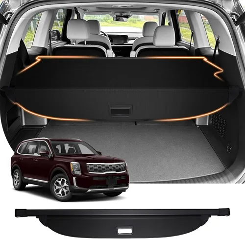 Miniatura 15 de Powerty Cubierta de carga retráctil para Jeep Cherokee 2019-2023 (no para Grand Cherokee), cubierta de lona con textura para maletero, pantalla