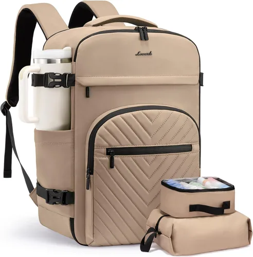Miniatura 33 de LOVEVOOK Mochila de viaje de 40 L para mujeres y hombres, mochila grande de mano para aviones, bolsa de viaje para artículos personales de la TSA