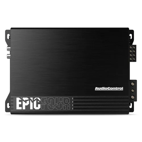 AudioControl EPICFOUR Serie Épic 800 vatios RMS compacto Amplificador de audio para coche de 4 canales 200x4 @ 2 ohmios, Clase D, filtro de paso