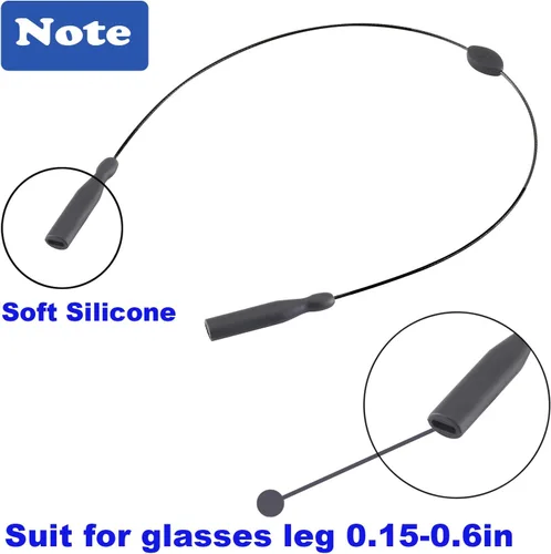 Miniatura 2 de Correa para lentes – Correa para lentes de sol, retenedor de gafas, sin cola de alambre, correas para gafas, para hombres, mujeres y niños