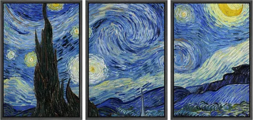 Miniatura 182 de Lienzo decorativo para pared - cuadro con estampado Giclée para decoración del hogar Noche estrellada sobre el Ródano