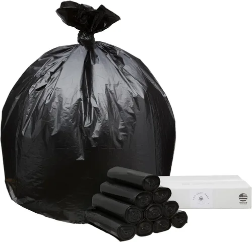 Top Knot Bags Bolsa de basura de 45 galones, 40 x 46 pulgadas, 1.2 mil, color negro, 100 unidades, 40 galones, 41 galones, 42 galones, 43 galones,