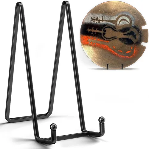Miniatura 7 de IPAME Paquete de 3 soportes de placa de 3 pulgadas para exhibición, soporte cuadrado de metal para placas de alambre + soporte de soporte de marco