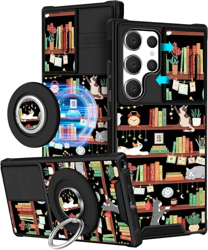 Miniatura 14 de Funermei Funda para teléfono Samsung Galaxy A15 5G - [2 en 1] Funda para teléfono de mujeres lindas chicas, diseño femenino de mariposa negra