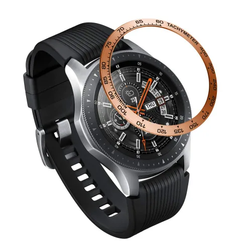 Miniatura 11 de AISPORTS Anillo de bisel compatible con Samsung Galaxy Watch 1.811 in bisel Loop cubierta adhesiva anti arañazos acero inoxidable bisel de metal