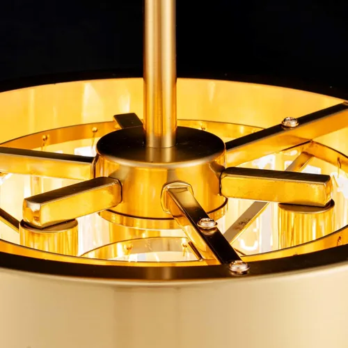Miniatura 7 de LumFurn Lámpara de techo de cristal K9 de lujo de 3 luces para sala de estar, vestíbulo, dormitorio, lámpara semiempotrada cerca del techo, pantalla