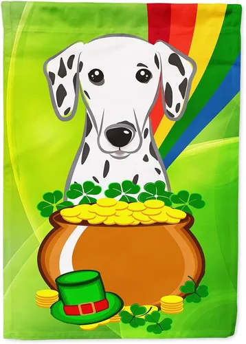 Miniatura 59 de Caroline's Treasures BB1963GF Bandera de Bulldog Inglés para el Día de San Patricio para el jardín, bandera decorativa para patio exterior, patio