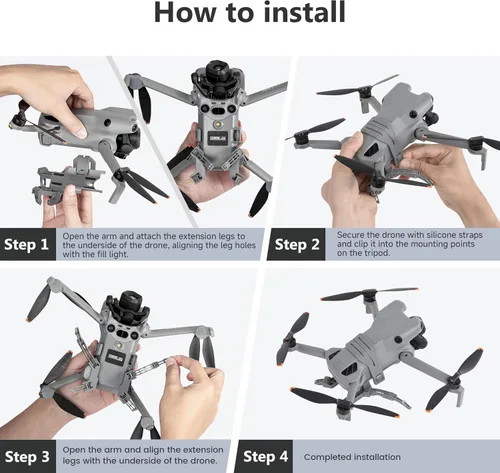 Miniatura 7 de STARTRC Tren de aterrizaje para DJI Mini 5 Pro Accesorios, Plegable Extendido Liberación Rápida Drone Protector para DJI Mini 5 Pro Fly More Combo